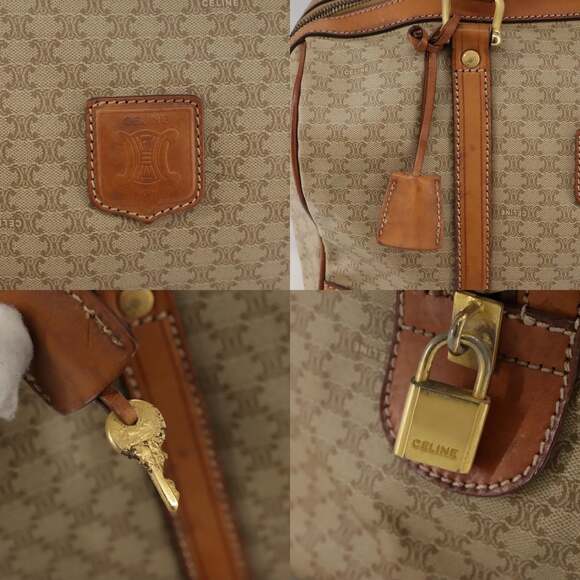 CELINE Macadam Canvas Hand Bag Beige - Picture 11 of 13